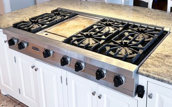 A Large Viking Professional Gas Range And Grill