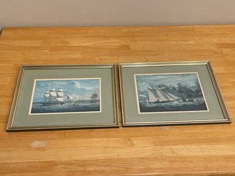 Pair Of Nautical Ship Prints