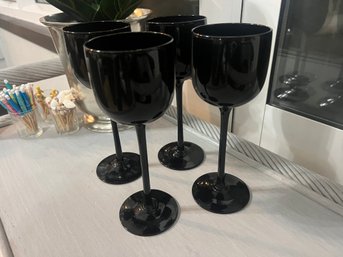 Carlo Moretti Black Stem Wine Glasses