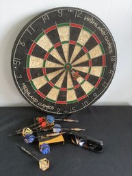 VINTAGE Dart Board Playing Set