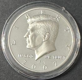 2007-S UNC PROOF Kennedy Silver Half Dollar 90%