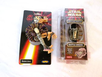 New Sealed Star Wars Episode 1 Battle Droid & Sebulba Koosh