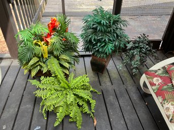 Lot Of 4 Artificial Plants
