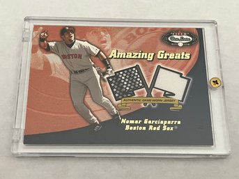 Nomar Garciaparra 2002 Fleer Boxscore Amazing Great Game Used Jersey Relic Card