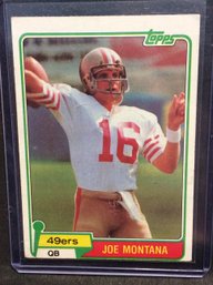 1981 Topps Joe Montana Rookie Card - M