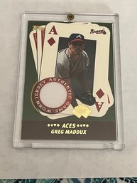 Greg Maddux 2002 Topps 5 Card Stud Aces Game Used Jersey Relic Card