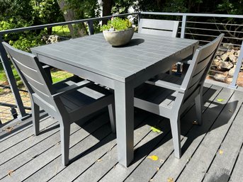 Restoration Hardware Belvedere Aluminum Outdoor Collection - Table And 3 Chairs