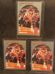 (3) 1990 NBA Hoops Mark Jackson/Menendez Brothers Cards - M