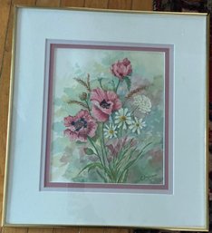 Framed Watercolor Signed Lower Right