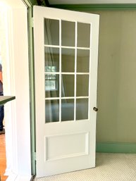 A 12 Lite Exterior Wood Door - Brass Hardware -2X2