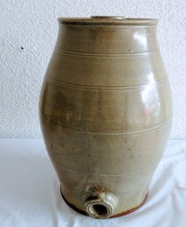Salt Glaze Stoneware Spirits Barrel With Lid