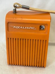 Vintage Mid Century Modern REALISTIC 'FLAVORADIO' Transistor Radio- Works!