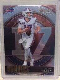 2021 Panini Select Numbers Josh Allen Insert Card - K