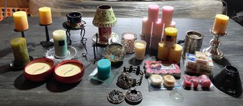 Large Group Of Candles And Candle Accessories