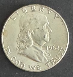 1962 Ben Franklin Silver Half Dollar