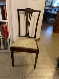 Wood Chair With Upholstered Seat