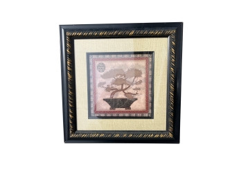 Chinese Bonsai Inspired Framed Picture