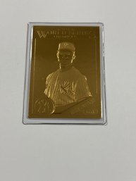 Danbury Mint 22kt Gold Leaf 1998 World Series NY Yankees Willie Randolph Sealed