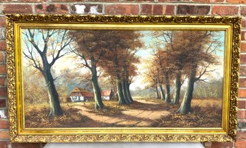 Autumn Farm Scene On Canvas