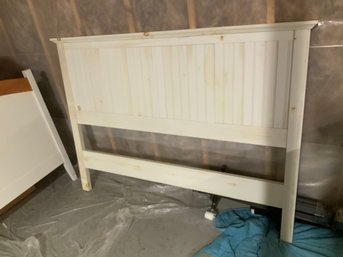 White Washed Pine Headboard