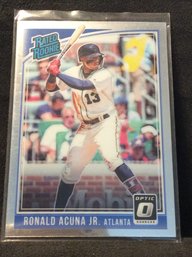 2018 Panini Donruss Optic Ronald Acuna Jr. Rated Rookie Card - L