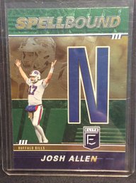 2022 Panini Donruss Elite Spellbound Josh Allen Letter N Card - K