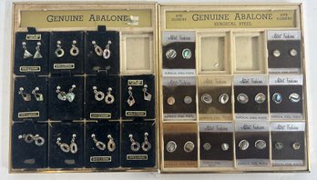 Lot Of Genuine Abalone Earrings - Including Sterling Silver