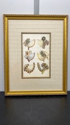 Ornantely Framed 22x17.5in Bonnets Framed Matted Glass Lot 1