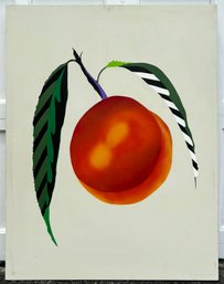 An Original Vintage Oil On Canvas, Unframed, C. 1980, 'Orange,' By Joan Luby (American, 1934-2015)