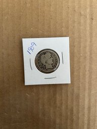 Beautiful 1909 Barber Quarter, Silver Coin