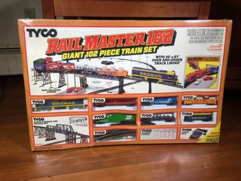 Brand New But Vintage TYCO Train Set - OVER 100 PIECES - HO Scale - Never Opened Or Used - GREAT SET !