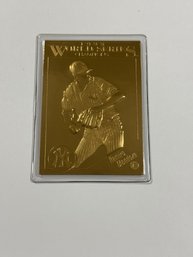 Danbury Mint 22kt Gold Leaf 1998 World Series NY Yankees Ramiro Mendoza Sealed