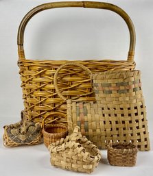 Lot Of Mostly Small Artisan Baskets