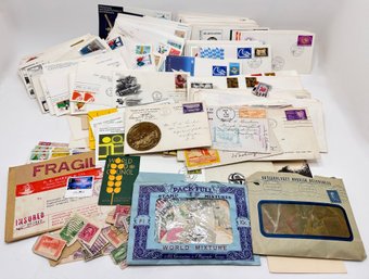 Hundreds Of First Day Covers, Stamps On Envelopes