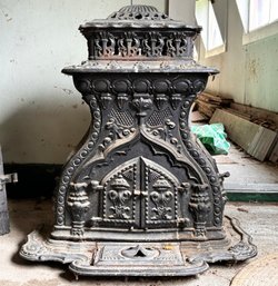 A 19th Century Cast Iron Coal Stove By W & EJ Hicks Of Troy, NY - Local Historians Take Note!