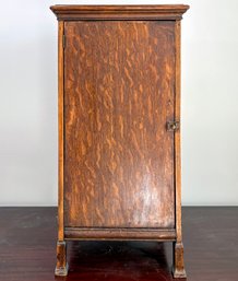 An Early 20th Century Quarter Sawn Oak Smoker's Cabinet