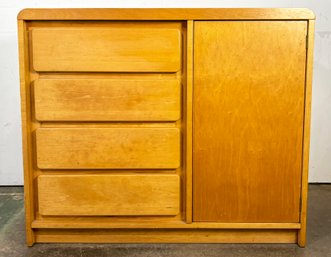 A Vintage Canadian Maple Deco Revival Cabinet