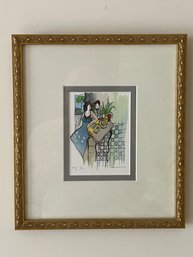 Itzhak Tarkay Small  Pencil Signed And Numbered ,framed Lithograph.