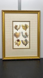 Ornantely Framed 22x17.5in Bonnets Framed Matted Glass Lot 2