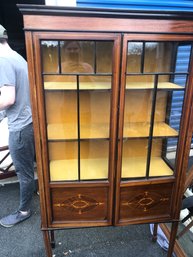 Antique Edwardian Mahogany Inlaid Cabinet