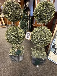 Pair Artificial Topiary Boxwoods