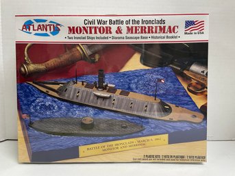 Atlantis, Civil War Battle Of The Ironclads Monitor & Merrimac. Model Kit (#91)