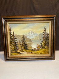 Mid Century Landscape Oil Painting *Signed