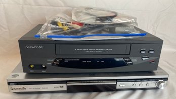 Daewoo VHS Player And Panasonic DVD Player