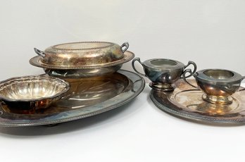 Vintage And Antique Silver Plated Serving Ware