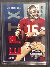 2014 Panini Totally Certified Epix Joe Montana Dual Jersey Relic Card 19/50 - K