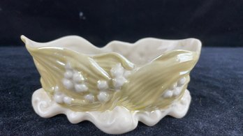 Belleek Vintage Lily Of The Valley Flower Dish