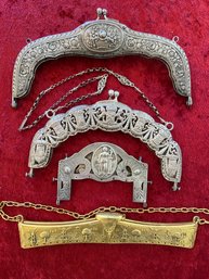 Metal Purse Frame Clasps Lot 7 Antique Vintage Art Deco Nouveau Victorian