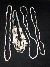 Set Of Beaded Shell Necklaces