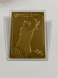 Danbury Mint 22kt Gold Leaf 1998 World Series NY Yankees Ricky Ledee Sealed